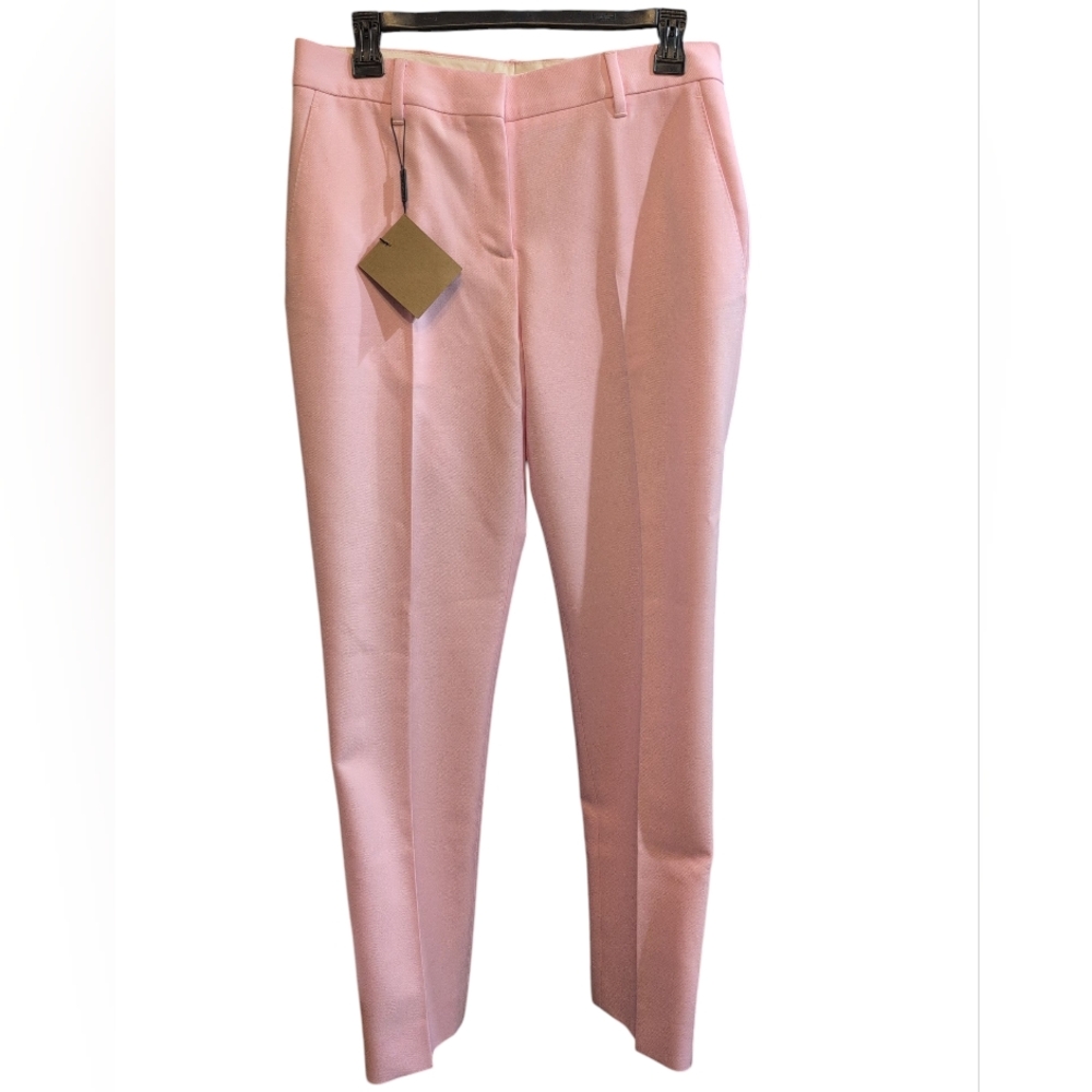 Nwt Burberry Light Pink Women's Pants Wool Lined Dress Career Stylish 4 - Picture 2 of 12
